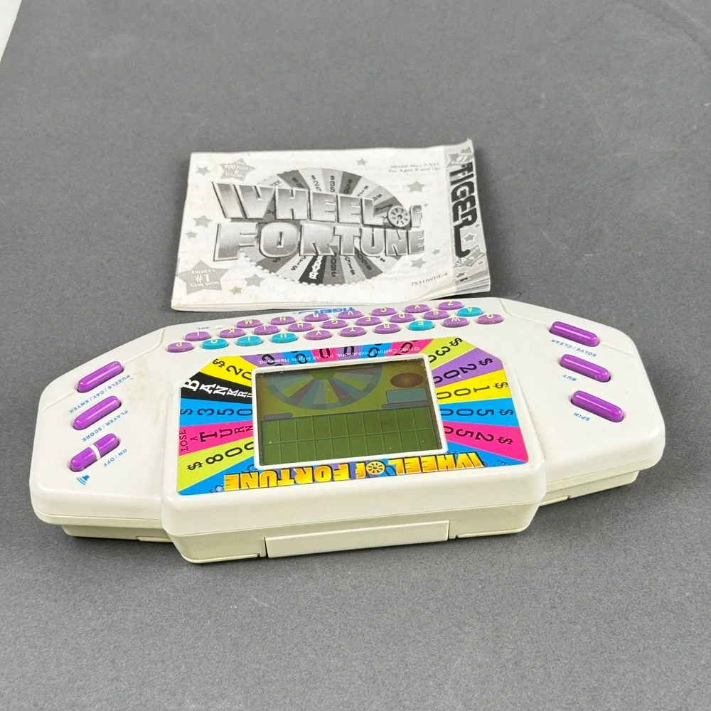 Tiger Wheel of Fortune Game 1995 Handheld Electronic Game - TESTED
